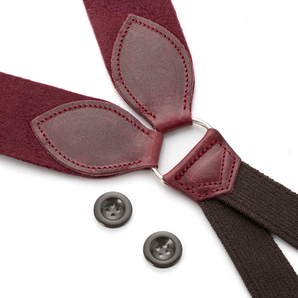 Rubinacci Bretelle in feltro bordeaux Offerte
