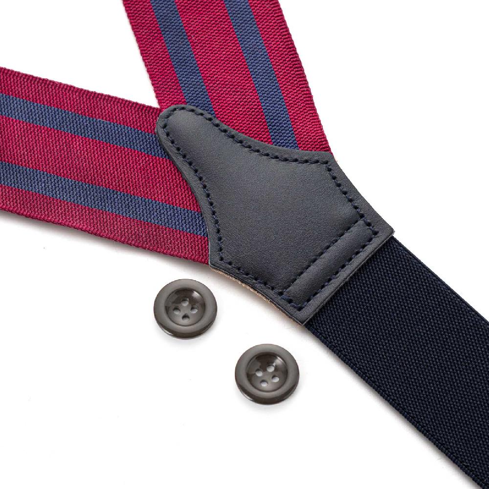 Rubinacci Bretelle rigate blu e bordeaux Shopping Online