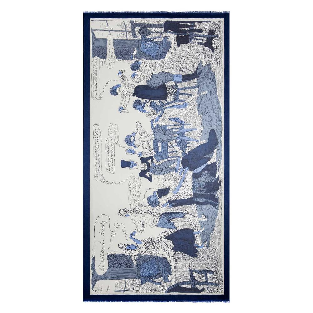Rubinacci Sciarpa toilette du dandy blu navy 2025