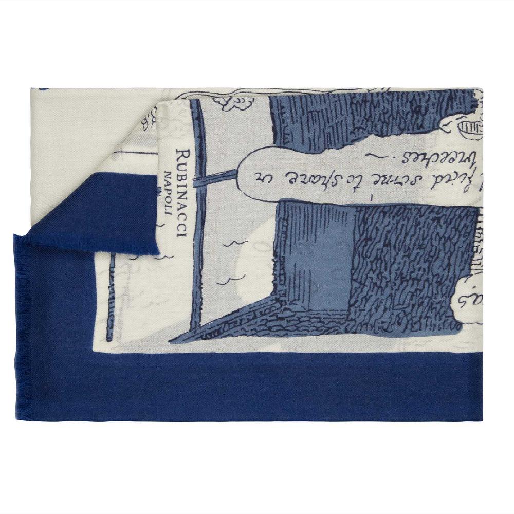 Rubinacci Sciarpa toilette du dandy blu navy 2025