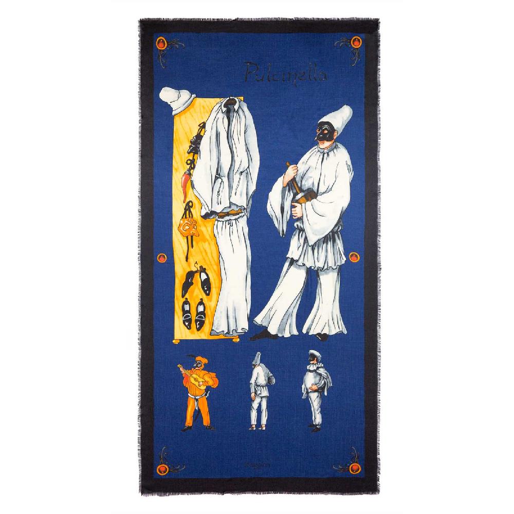 Rubinacci Sciarpa pulcinella blu Nuovo