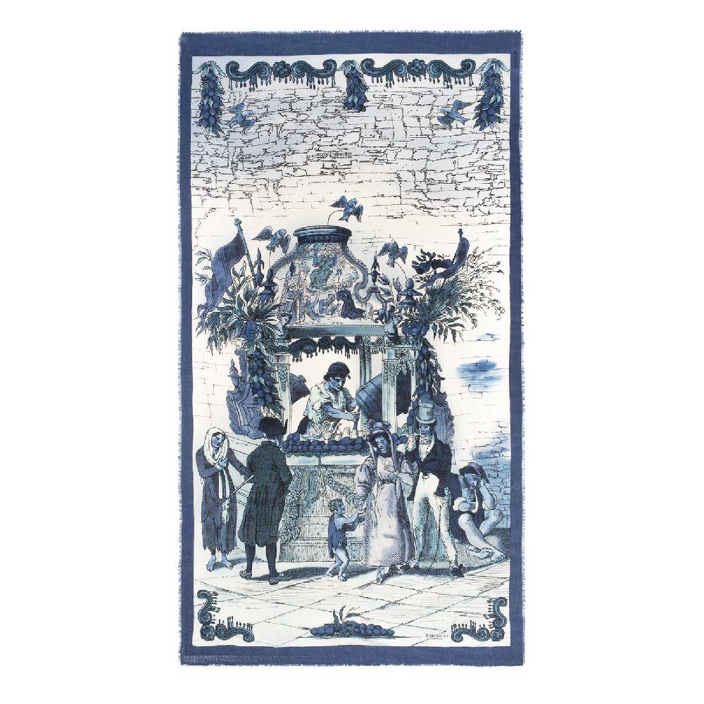 Rubinacci Sciarpa acquafrescaio blu Vendita