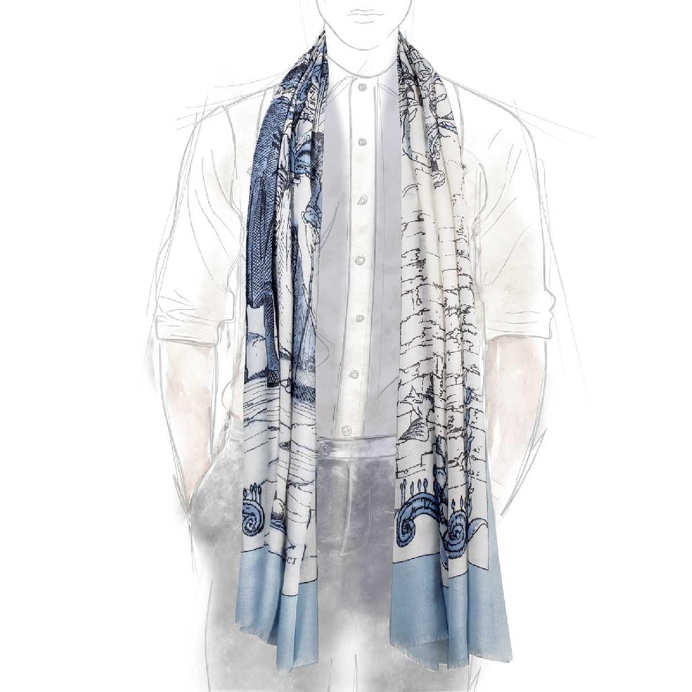 Rubinacci Sciarpa acquafrescaio azzurro Promozione