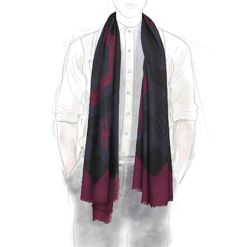 Rubinacci Sciarpa konia bordeaux Spedizione Gratuita