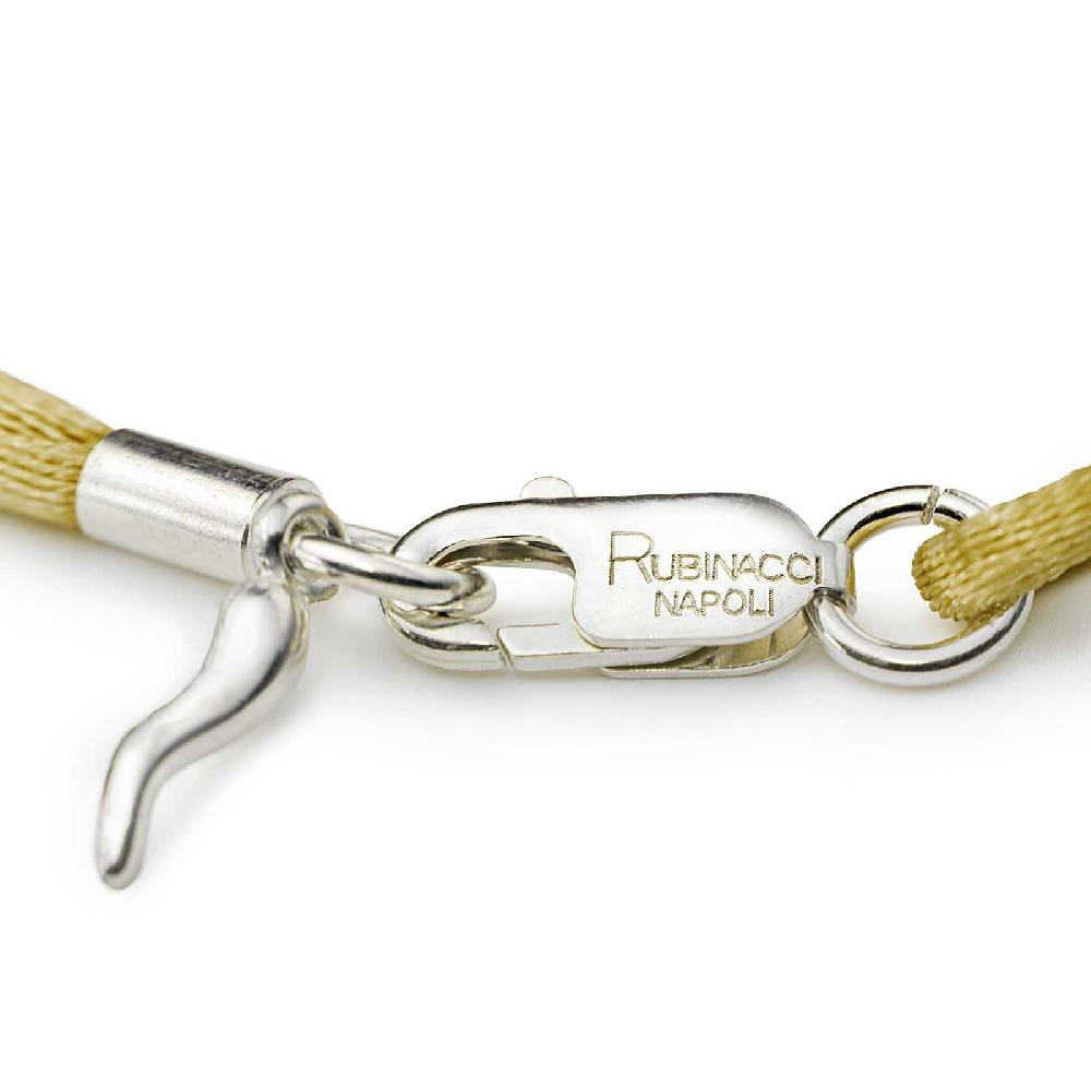 Rubinacci Braccialetto ruby in seta oro Sottocosto
