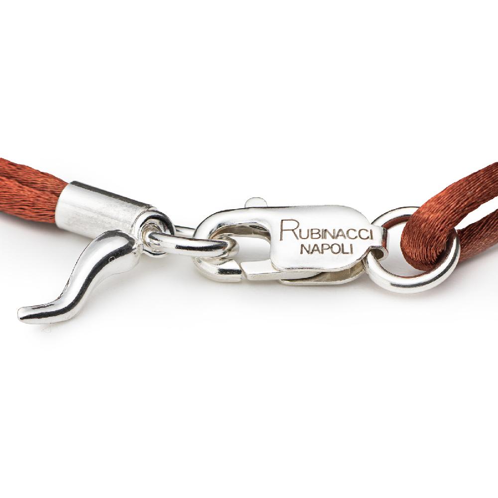 Rubinacci Braccialetto ruby in seta mattone Convenienza