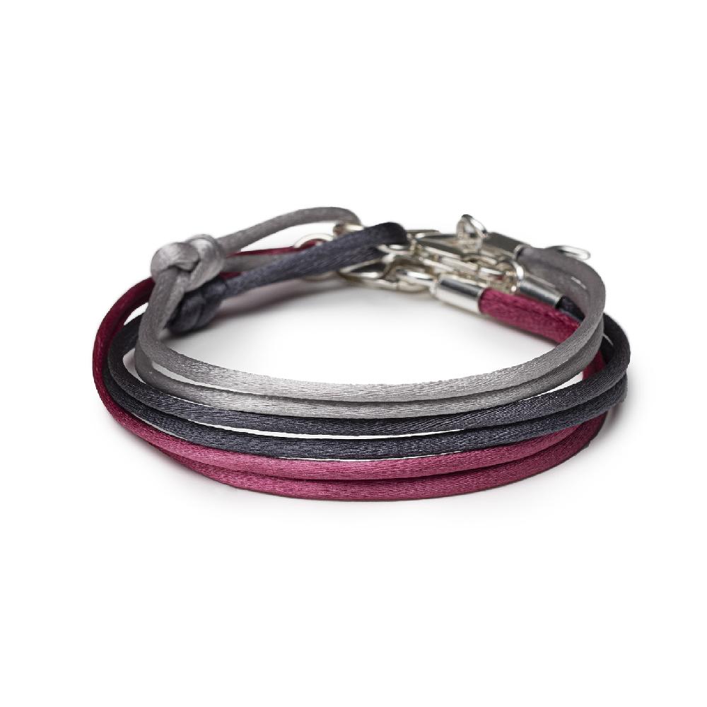Rubinacci Braccialetto ruby in seta fumo Novità