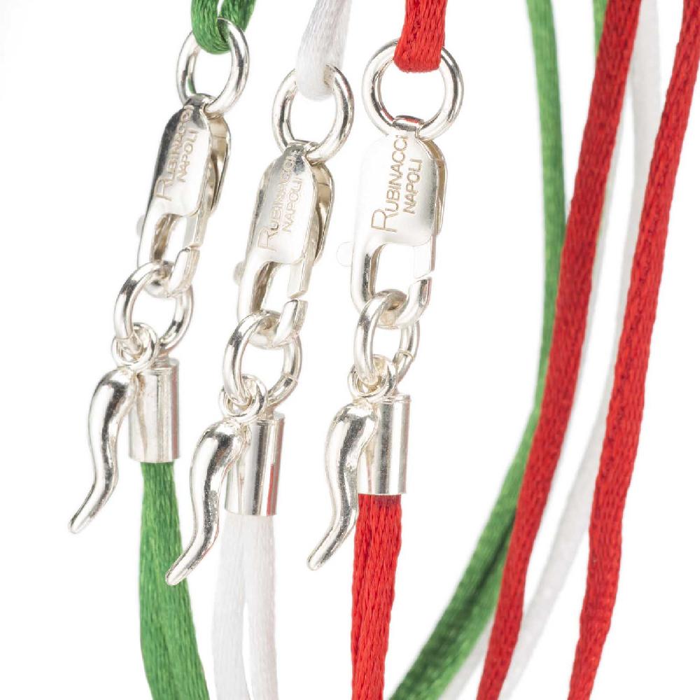 Rubinacci Braccialetto ruby in seta bianco Outlet