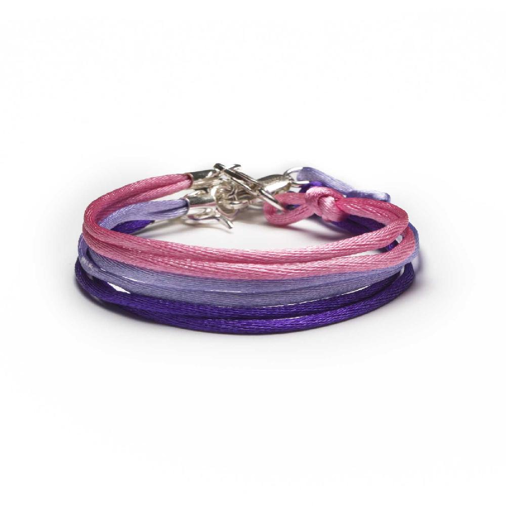Rubinacci Braccialetto ruby in seta viola In Vendita
