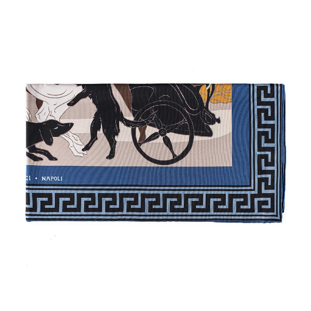Rubinacci Foulard Artemide e Apollo blu Negozio