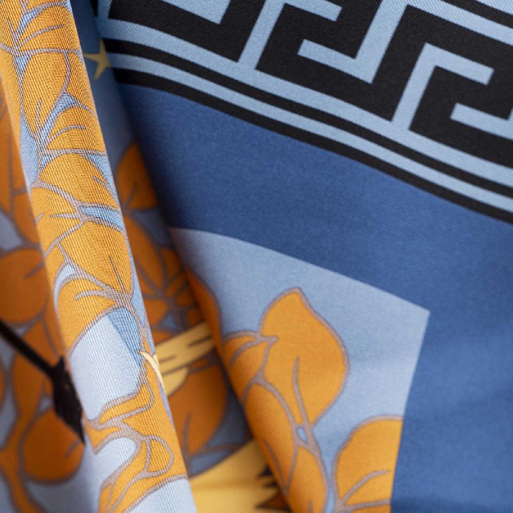 Rubinacci Foulard Artemide e Apollo blu Negozio