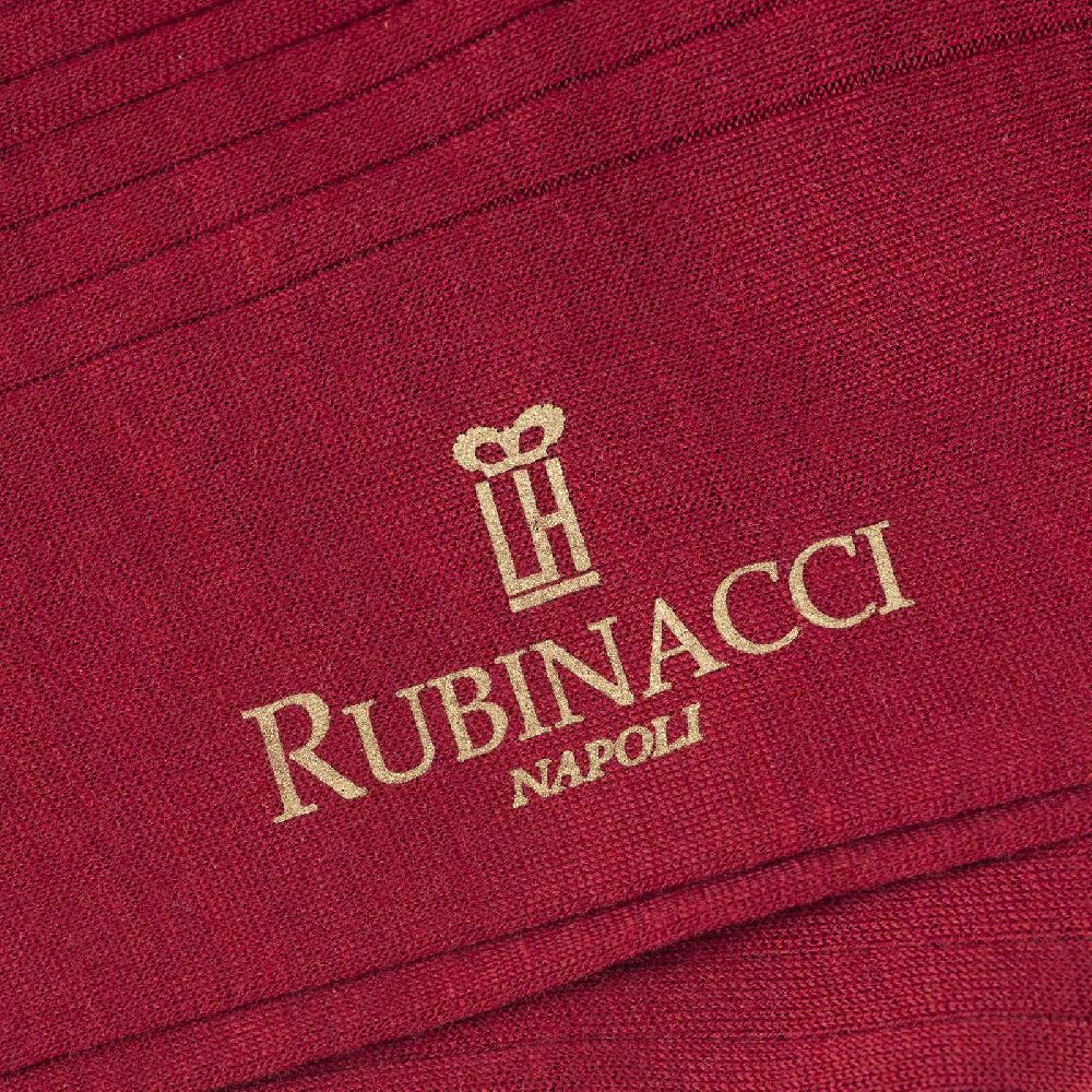 Rubinacci Calze in lana a costina bordeaux Italy