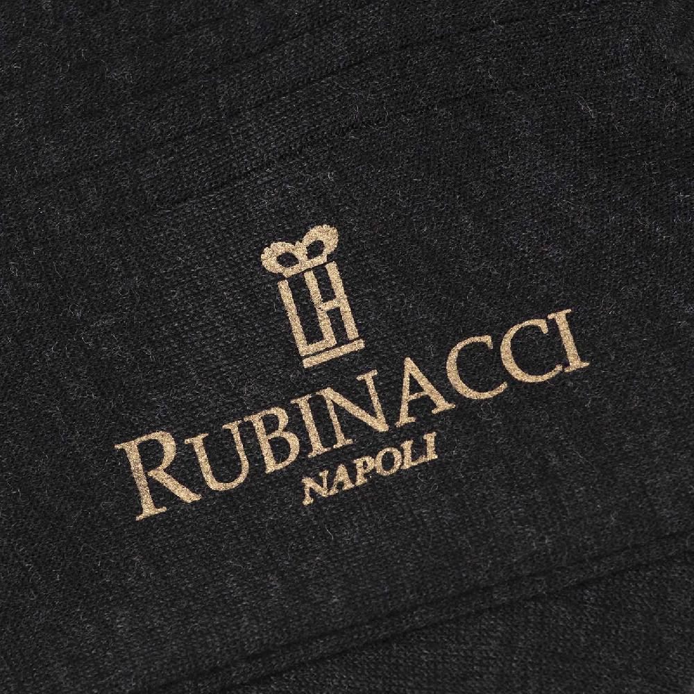 Rubinacci Calze in lana a costina antracite Italia