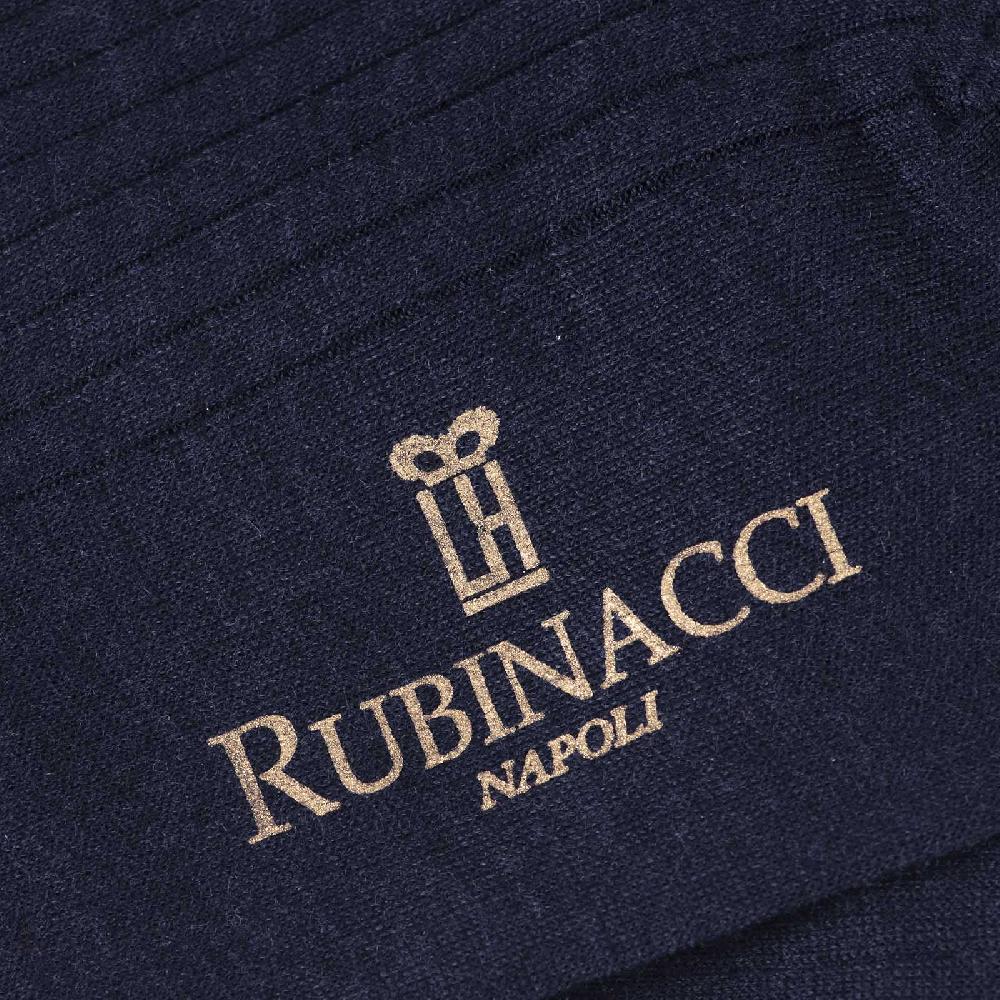 Rubinacci Calze in lana a costina blu 2025