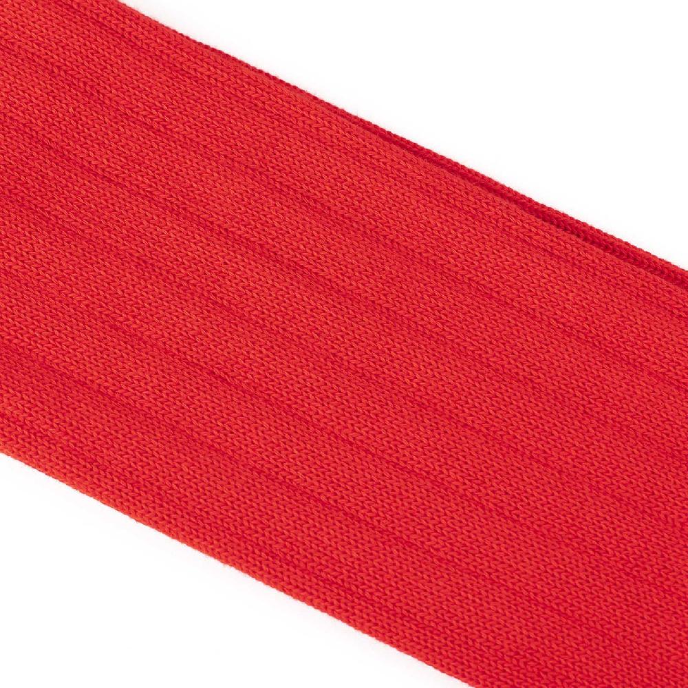 Rubinacci Calze in cotone a costa larga rosso Spedizione Gratuita