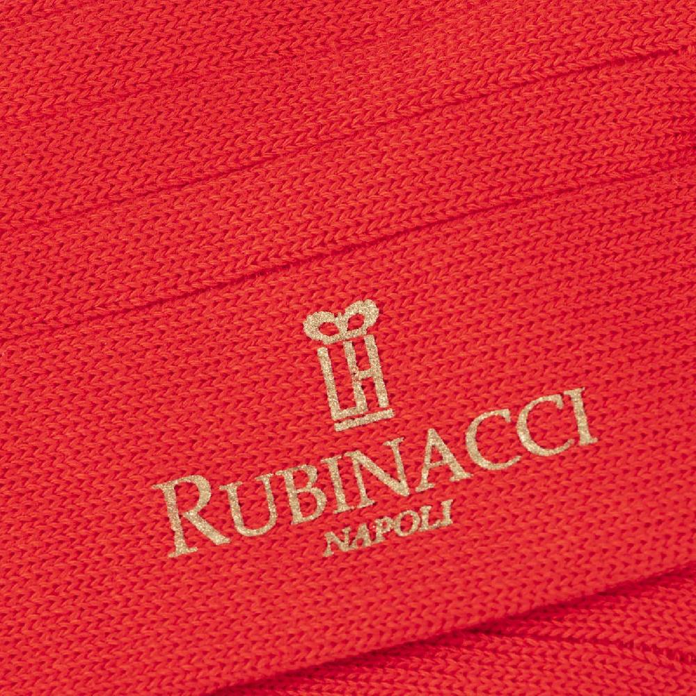 Rubinacci Calze in cotone a costa larga rosso Spedizione Gratuita