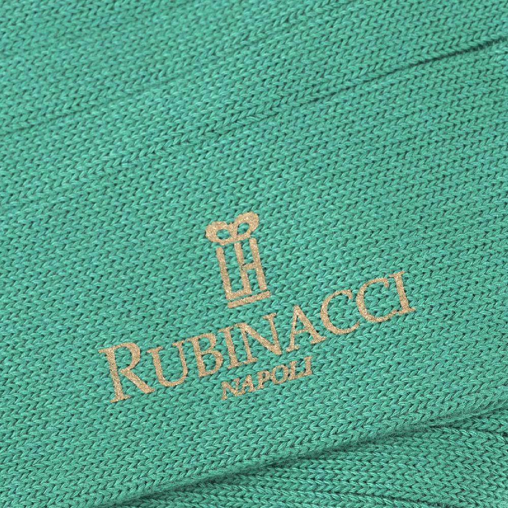 Rubinacci Calze in cotone a costa larga verde Pezzi Unici