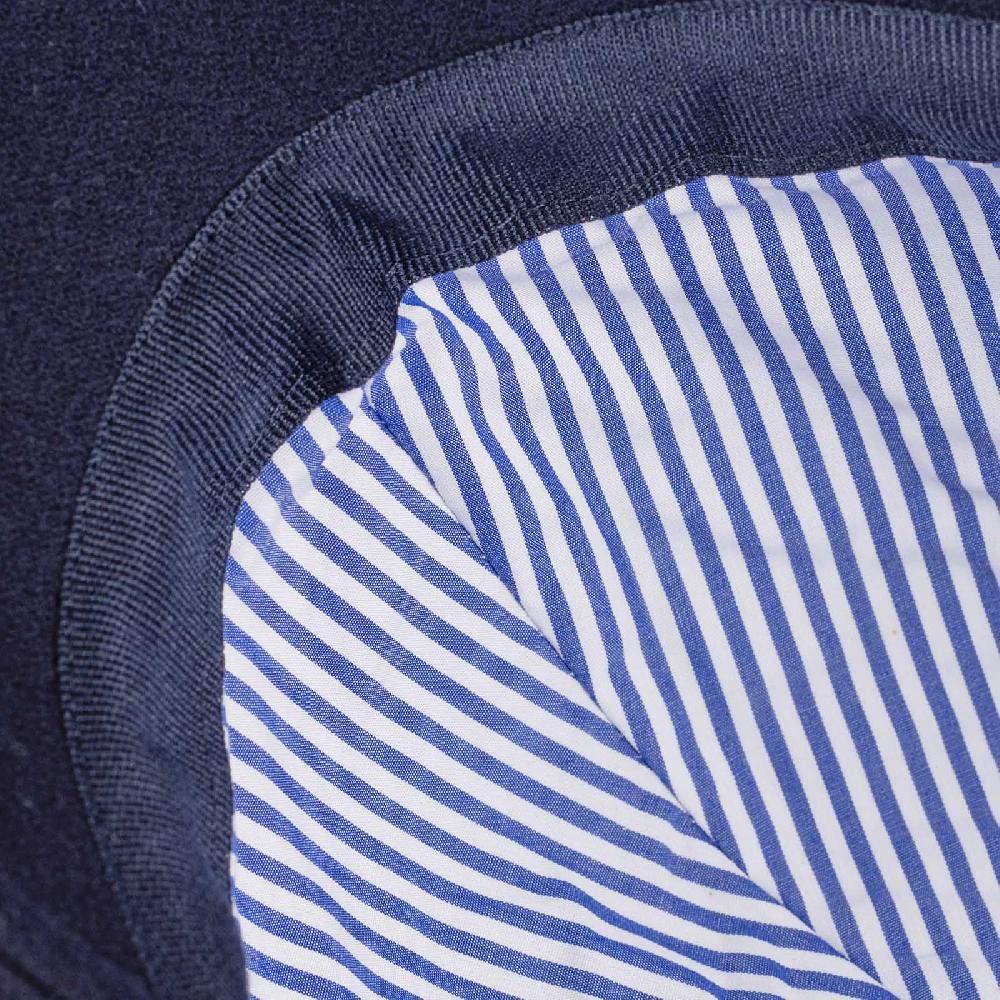 Rubinacci Cappello baseball in lana Skyfall blu Consegna Veloce
