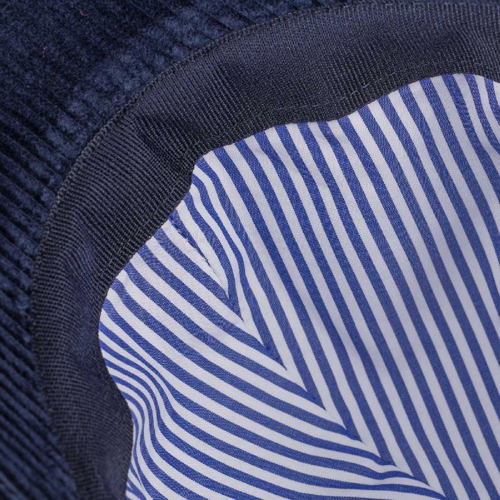 Rubinacci Cappello baseball in velluto a coste blu Shopping Online