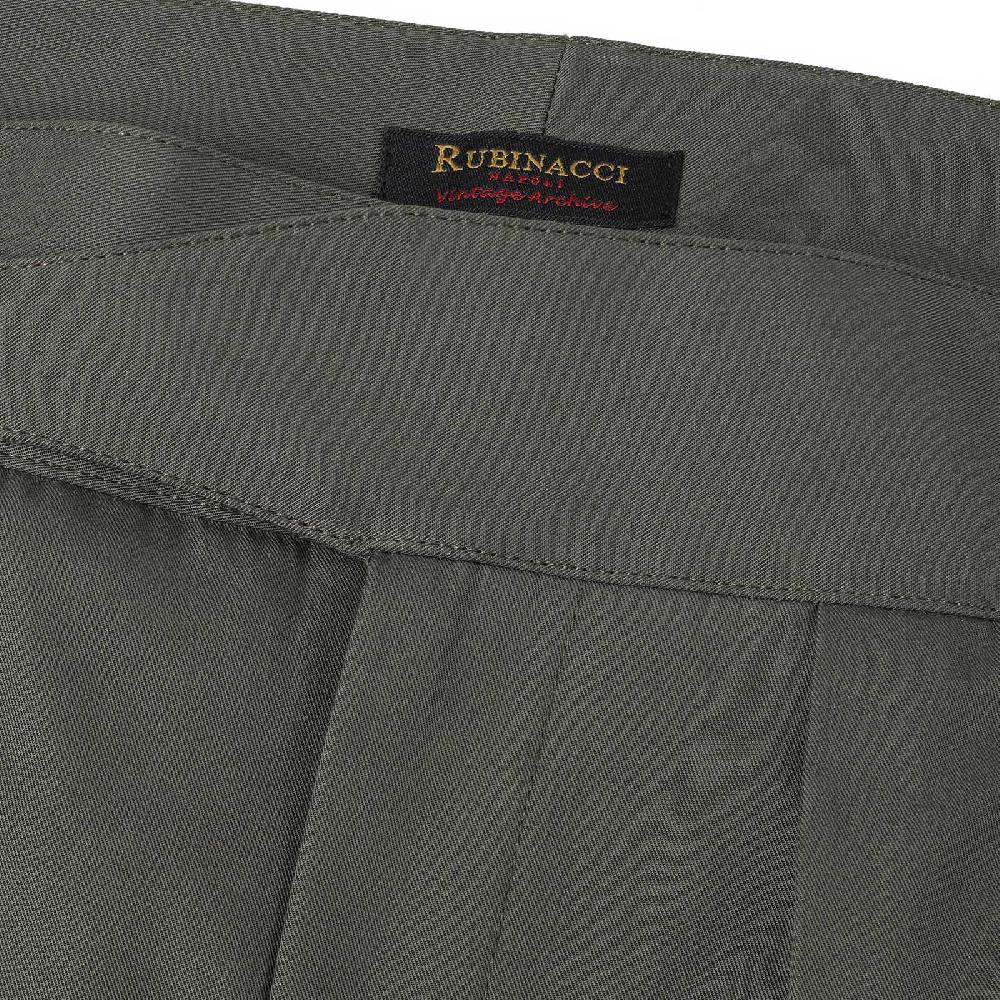 Rubinacci Vintage archive pantalone Manny in cotone verde Vendita Economica