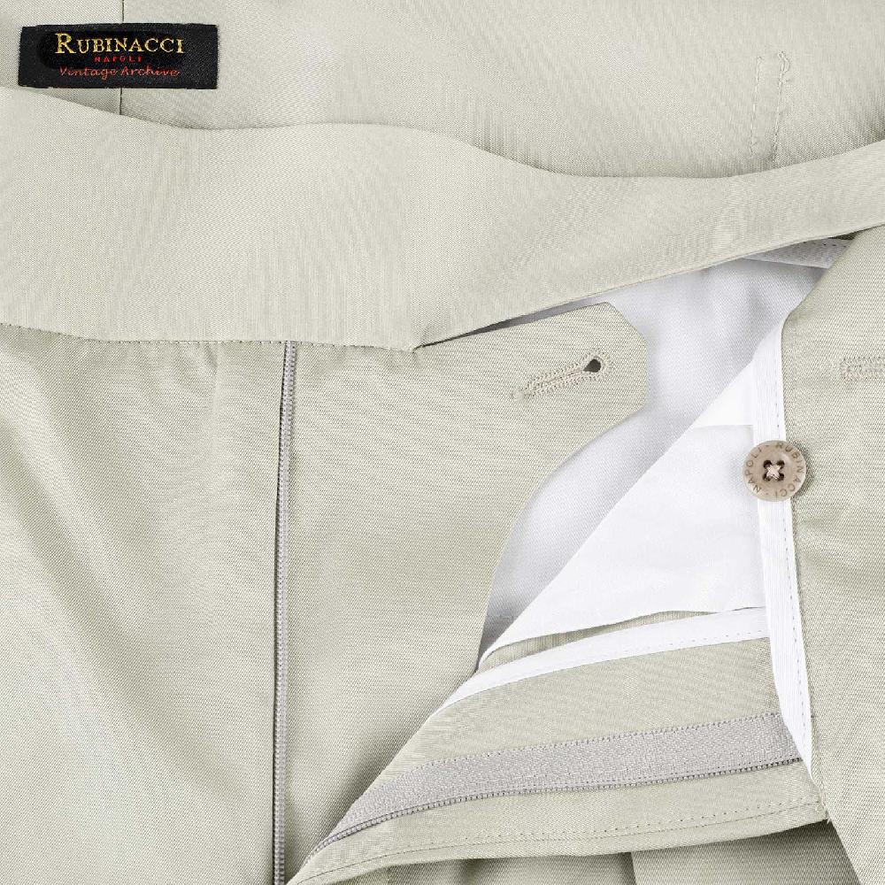 Rubinacci Vintage archive pantalone Manny in cotone ghiaccio Saldi Di Fabbrica