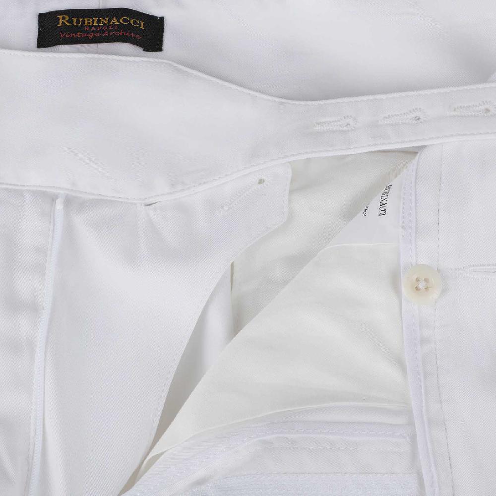 Rubinacci Vintage archive pantalone Manny in cotone bianco I Più Venduti