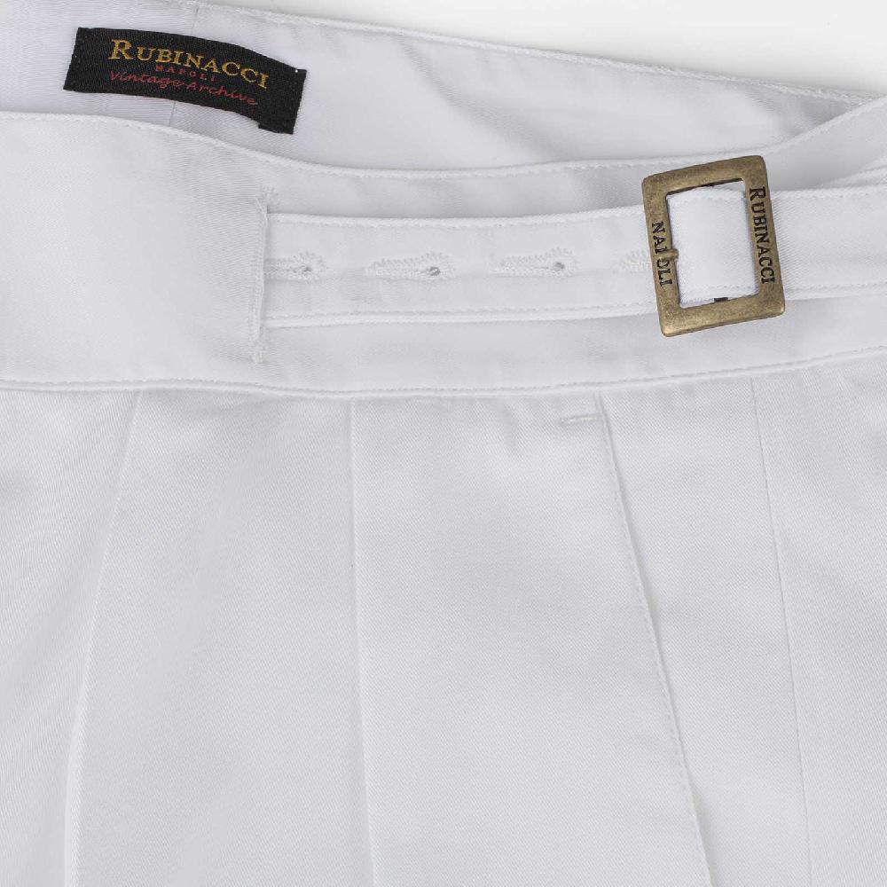 Rubinacci Vintage archive pantalone Manny in cotone bianco I Più Venduti