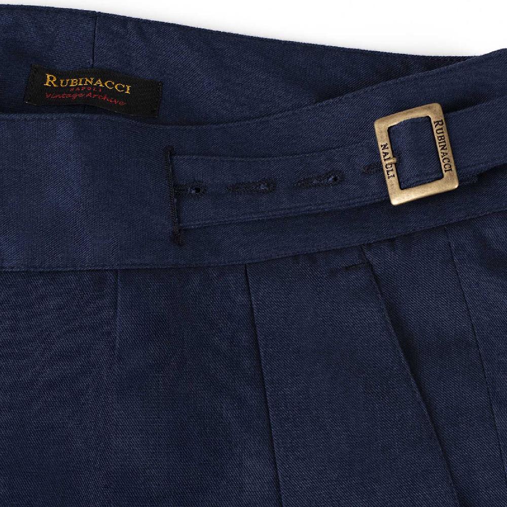 Rubinacci Vintage archive pantalone Manny in cotone blu Vendite Flash