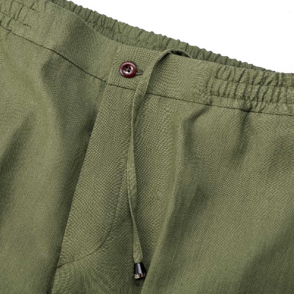 Rubinacci Vintage archive bermuda leisure in lino verde Nuova
