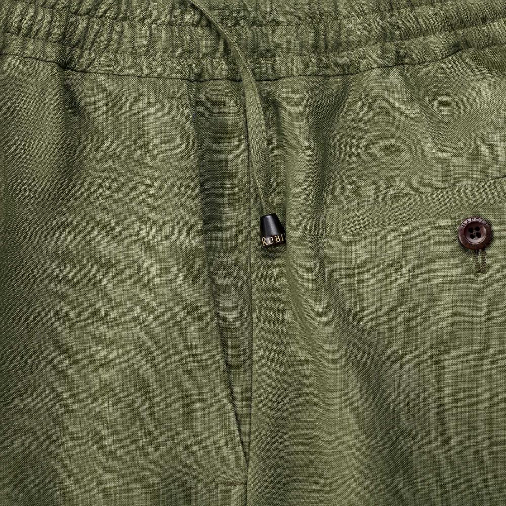 Rubinacci Vintage archive bermuda leisure in lino verde Nuova