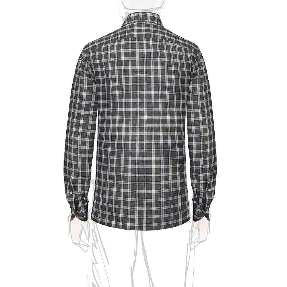 Rubinacci Vintage archive camicia in lino verde e bianco 2025
