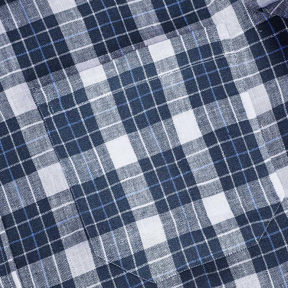 Rubinacci Vintage archive camicia in lino bianco e blu 2025