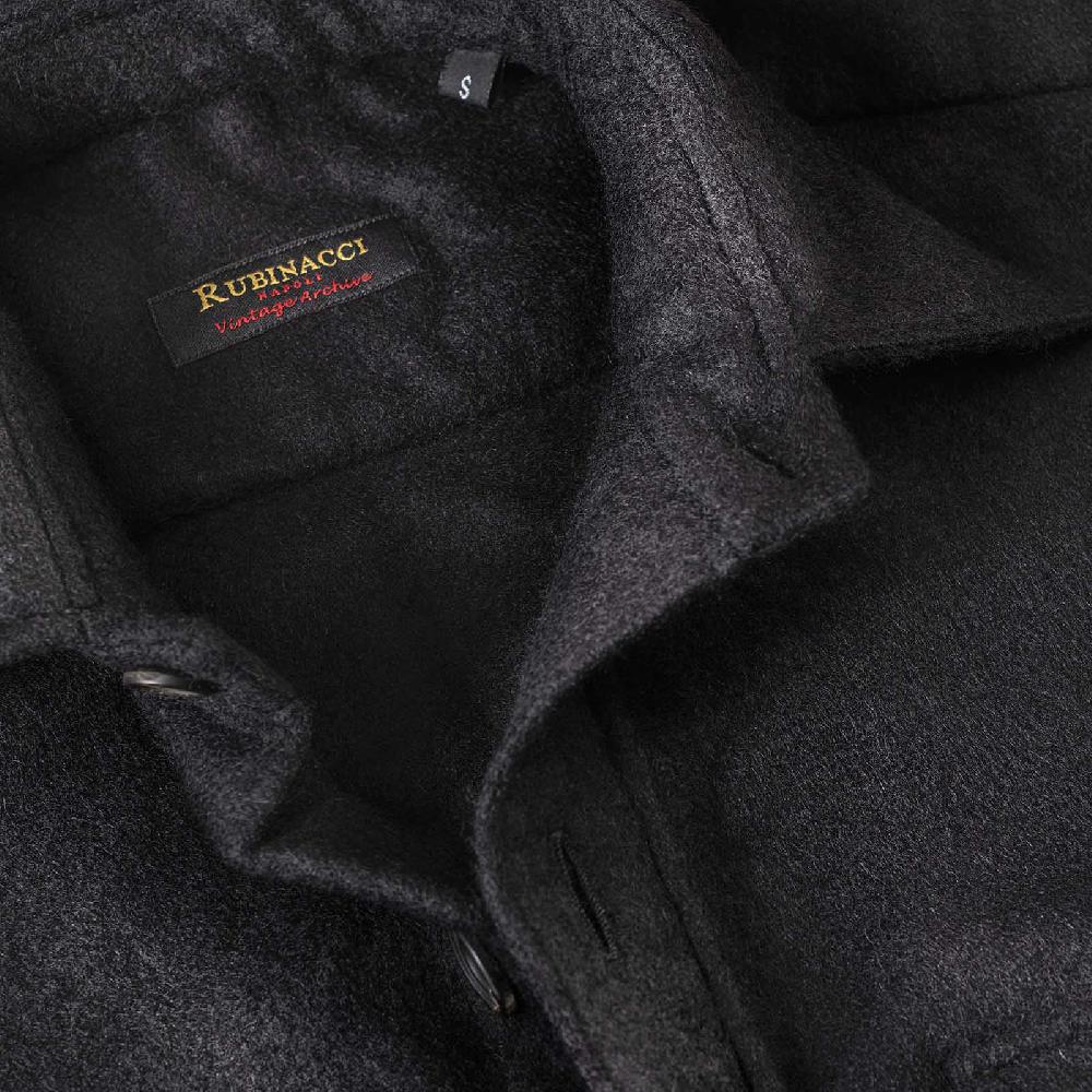 Rubinacci Vintage archive sahariana in baby alpaca nero In Linea