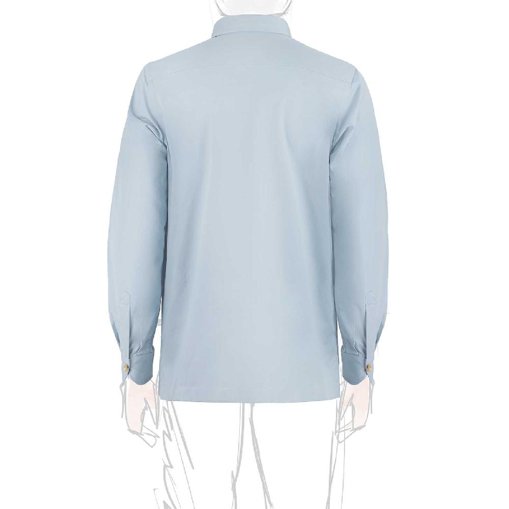 Rubinacci Vintage archive sahariana in cotone celeste Promozione