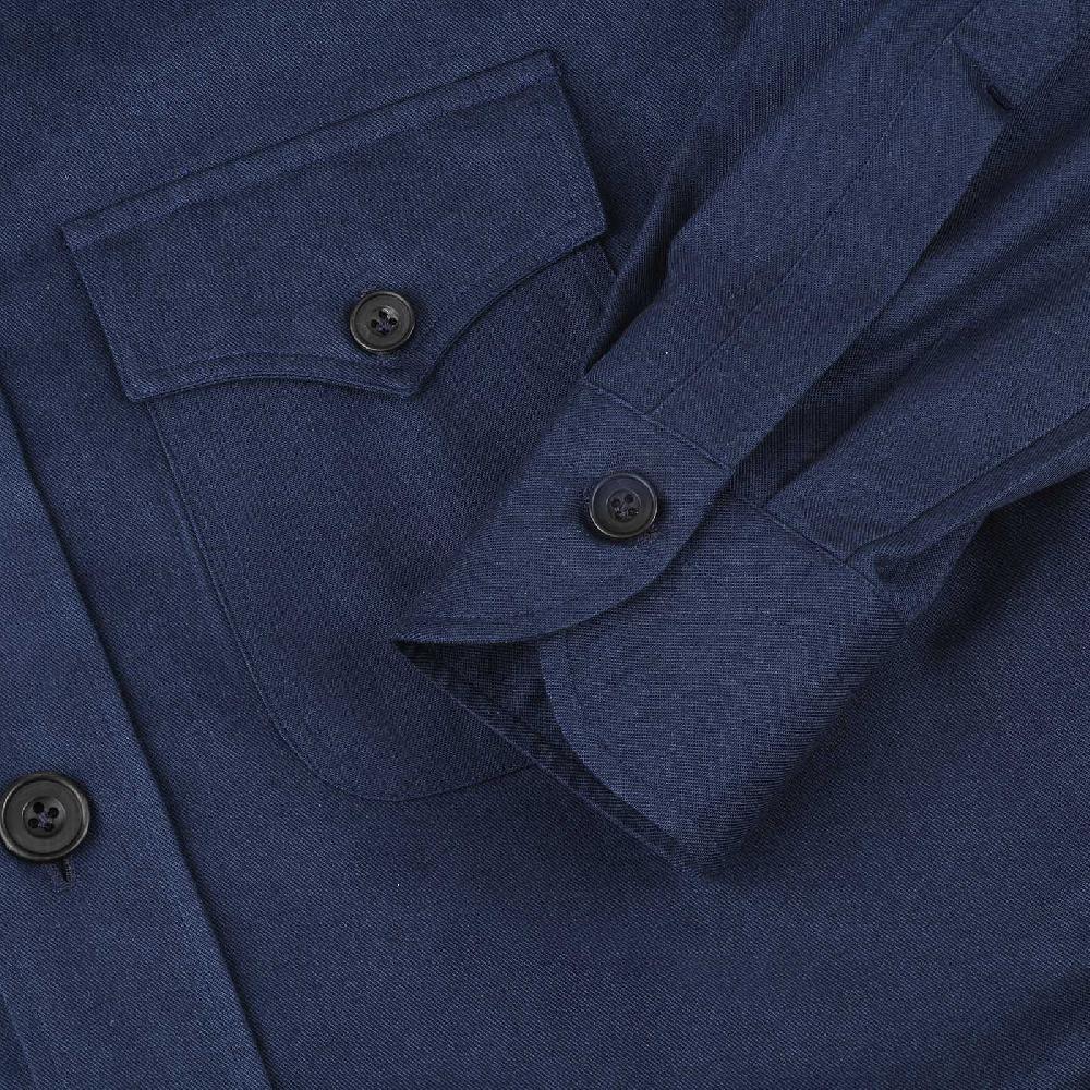 Rubinacci Vintage archive sahariana in cotone blu denim Pezzi Unici