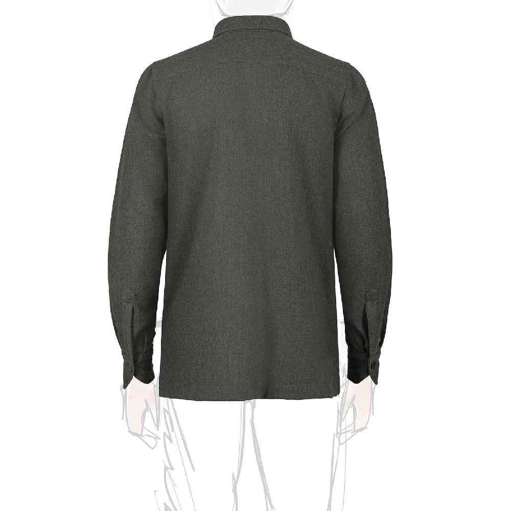 Rubinacci Sahariana in lana verde Sconto