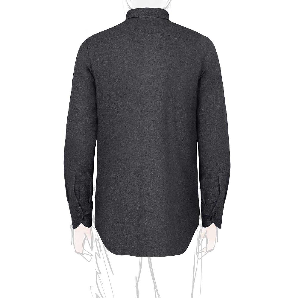 Rubinacci Overshirt in lana grigio Offerta