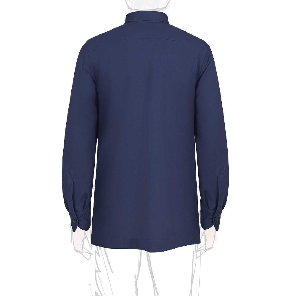 Rubinacci Sahariana in hopsack blu Offerte