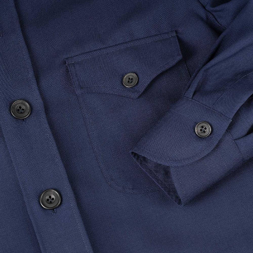 Rubinacci Sahariana in hopsack blu Offerte