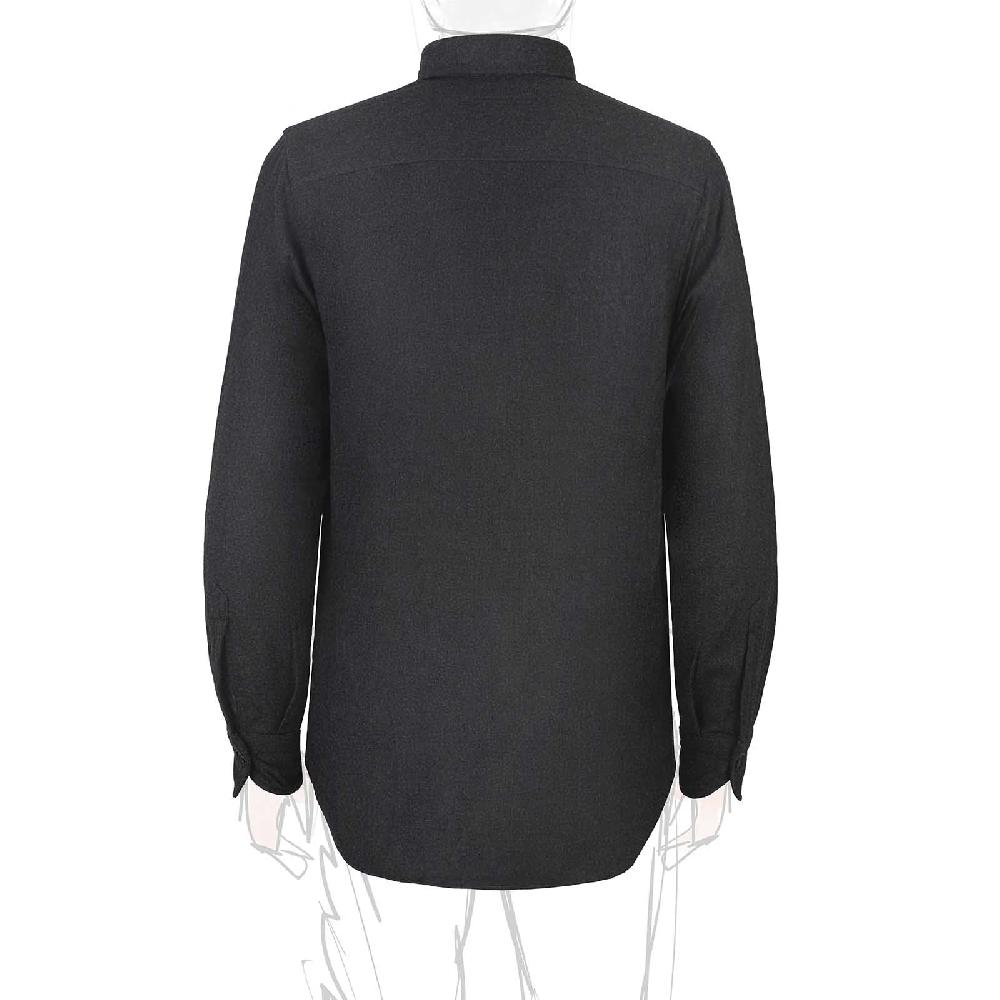 Rubinacci Overshirt in lana e seta grigia Vendita Calda
