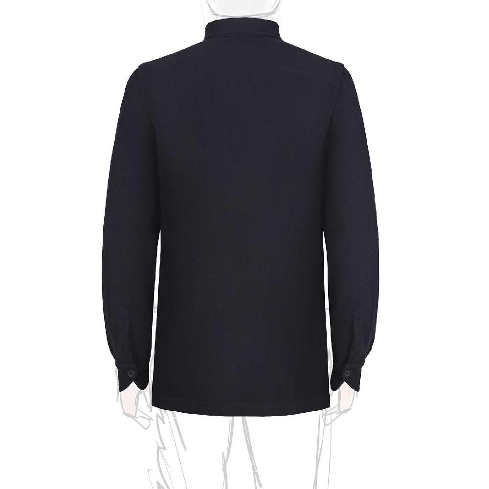 Rubinacci Sahariana in cashmere spigato blu In Saldo