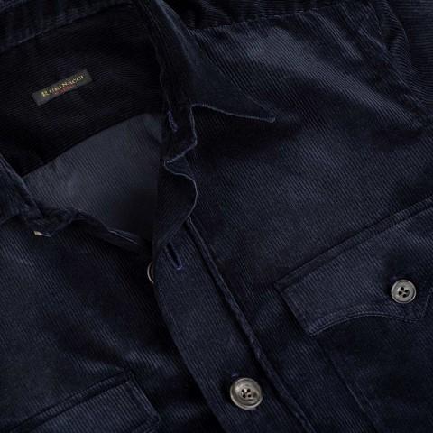 Rubinacci Sahariana in velluto blu Moda