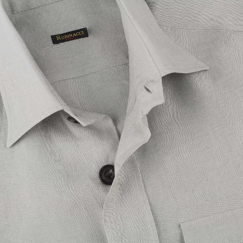 Rubinacci Sahariana in lino grigio Qualità