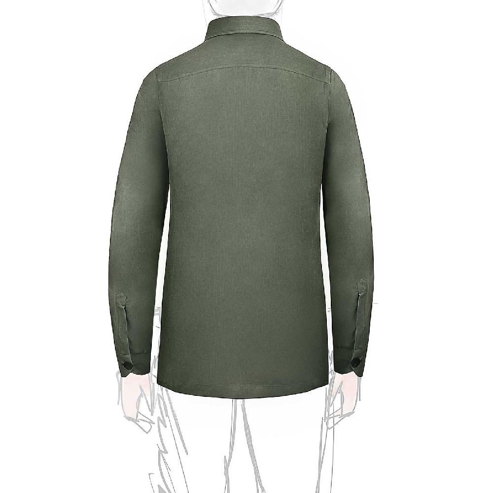 Rubinacci Sahariana in lino verde Vendita