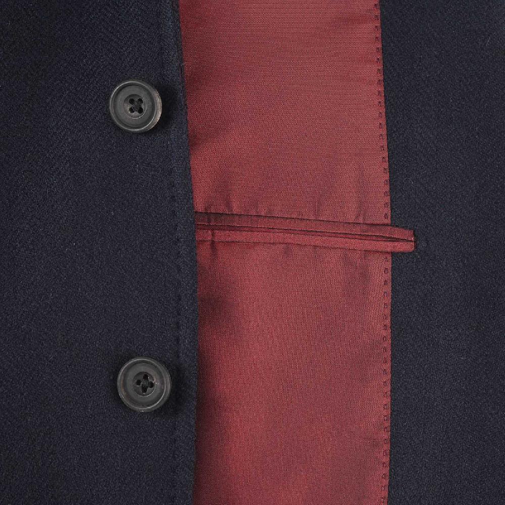 Rubinacci Giacca in cashmere spigato blu Convenienza