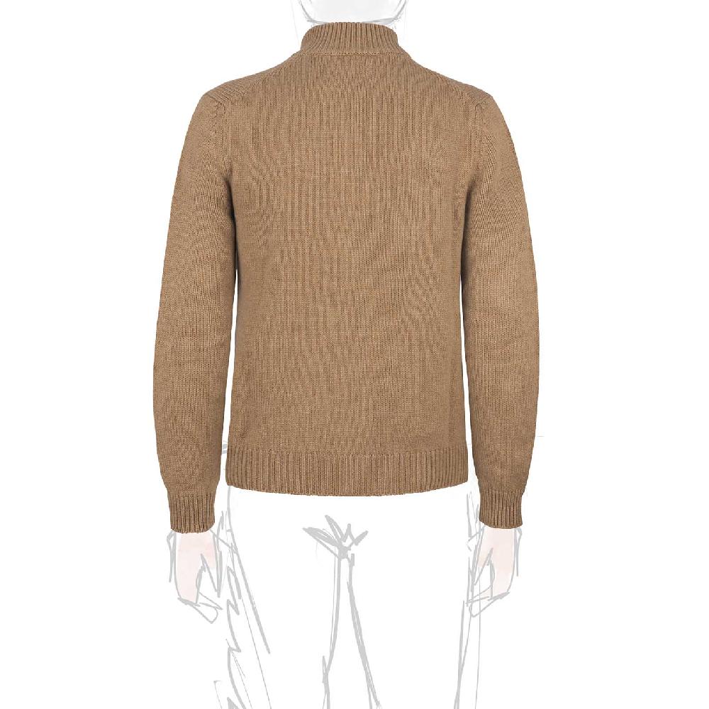 Rubinacci Pull zip in cashmere rhum I Più Venduti