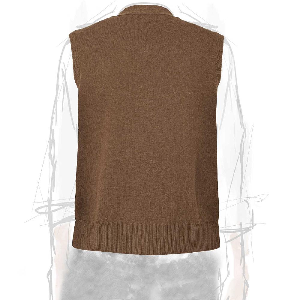 Rubinacci Gilet in cashmere nocciola Italy