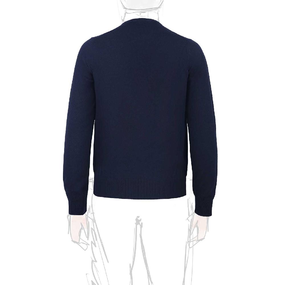 Rubinacci Girocollo in cashmere blu Italia