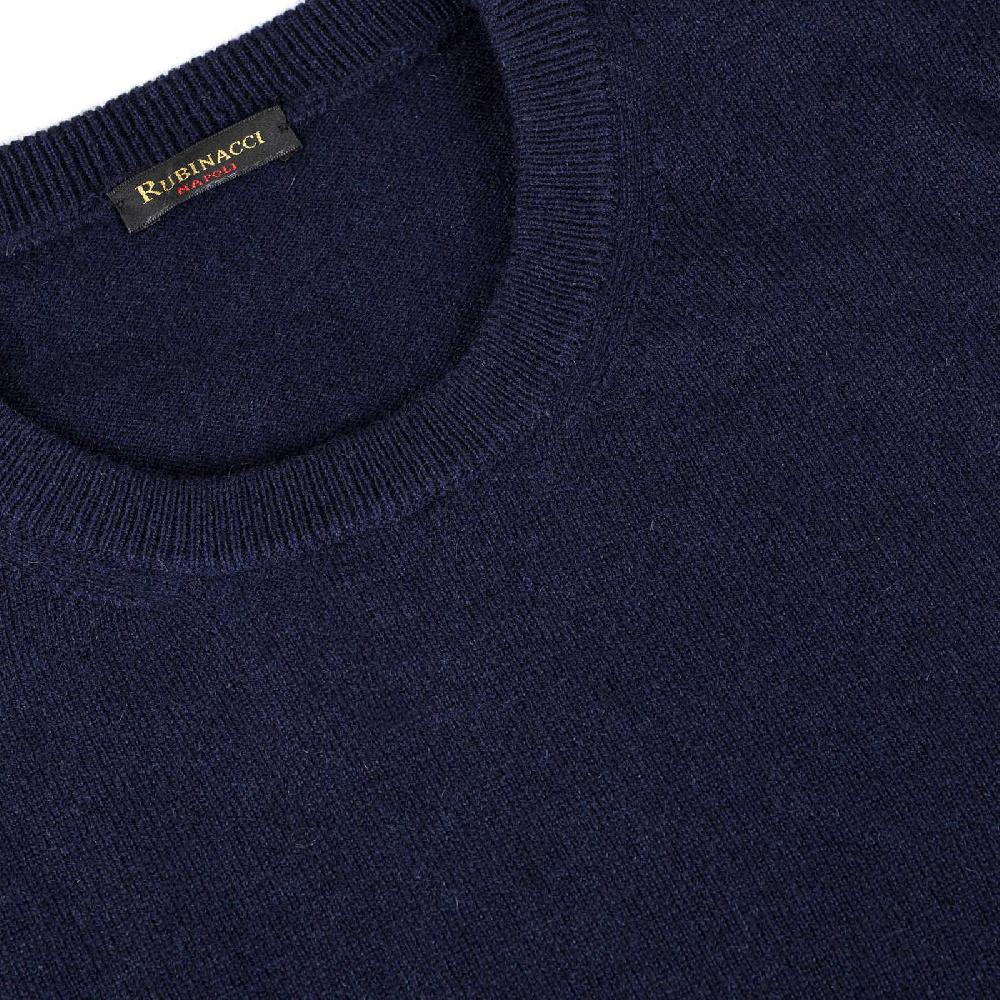 Rubinacci Girocollo in cashmere blu Italia
