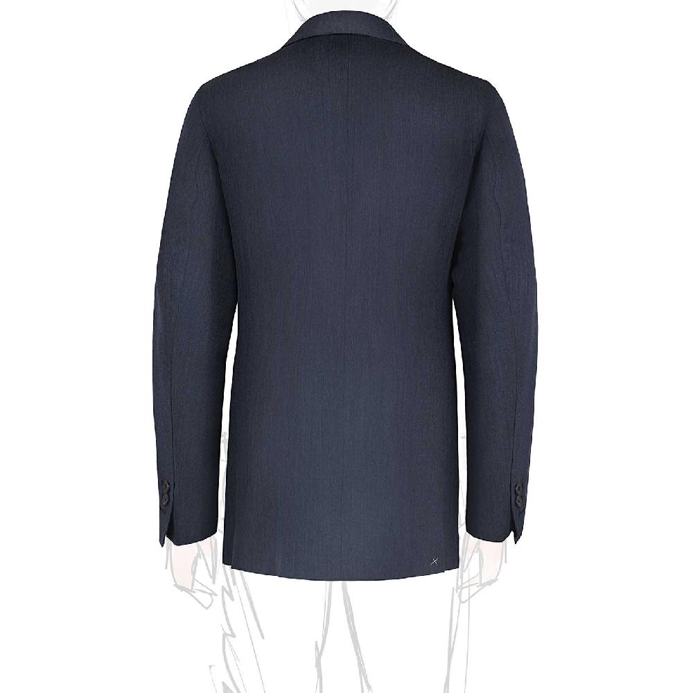 Rubinacci Giacca in lana e mohair blu 2025